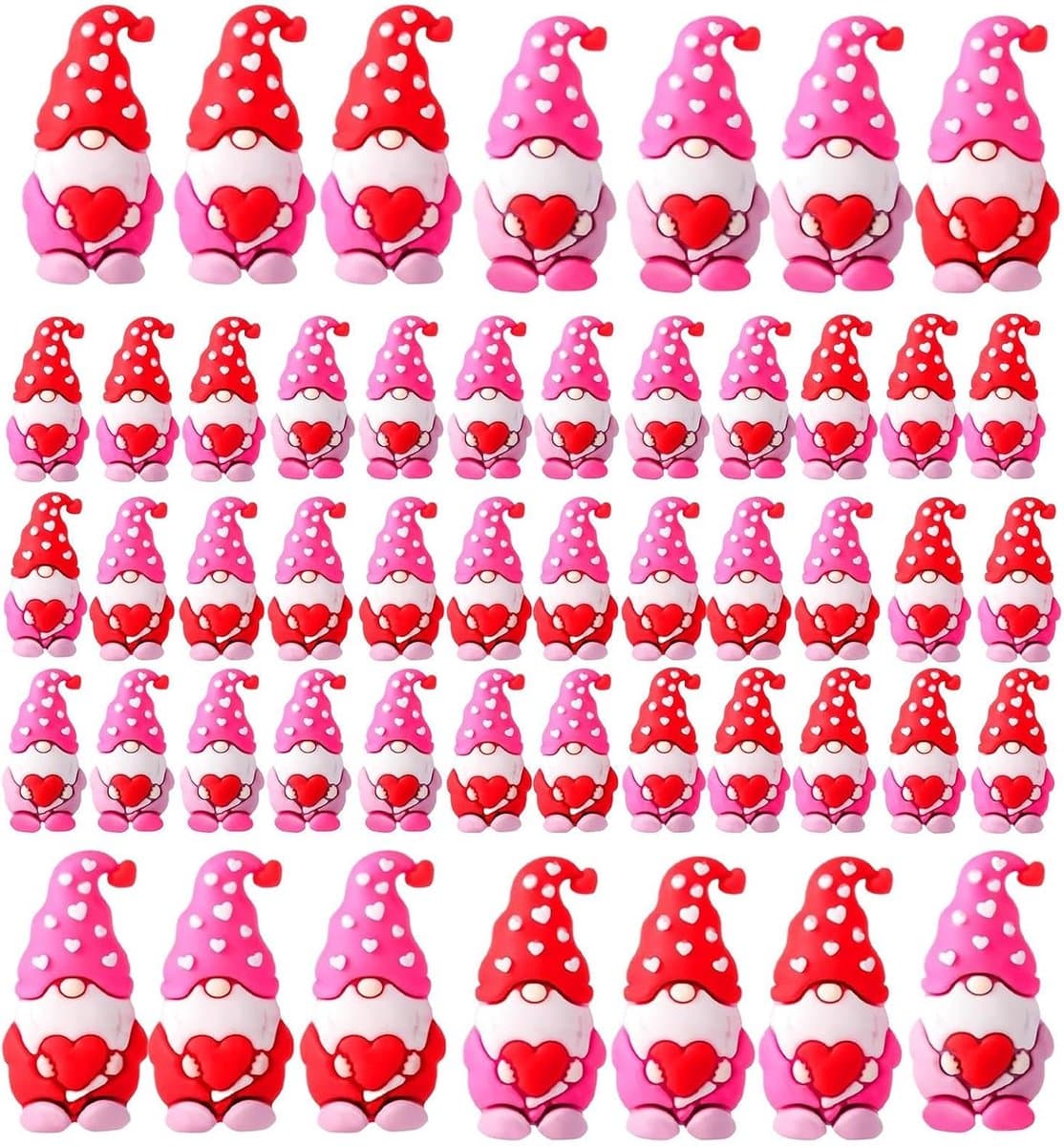 Valentijn Kalender - Hart Decoraties - Romantische Sfeer - Vormige Bureau Figuren - 50 Stuks - Gemengde Kleuren — afbeelding 1