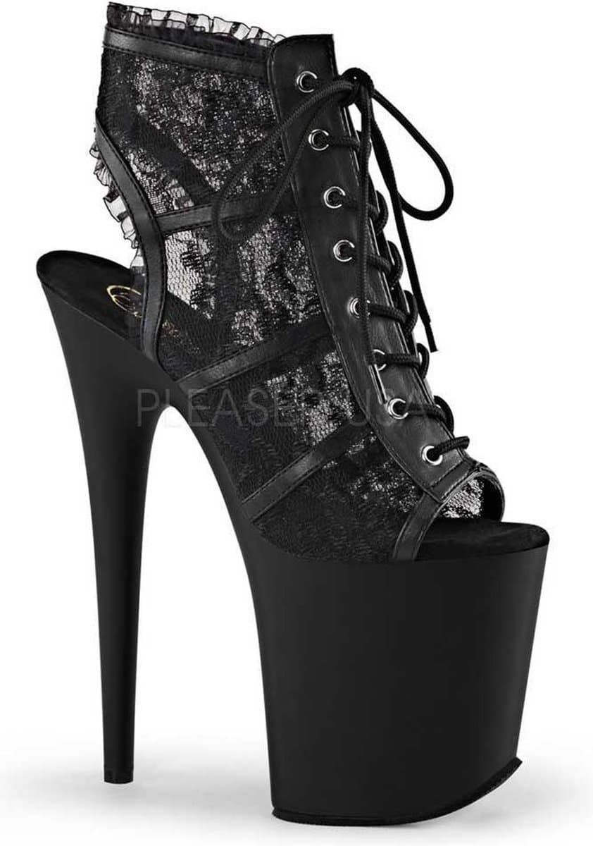 Pleaser - FLAMINGO896LC Hoge hakken - Paaldans schoenen - 39 Shoes - Zwart — afbeelding 1