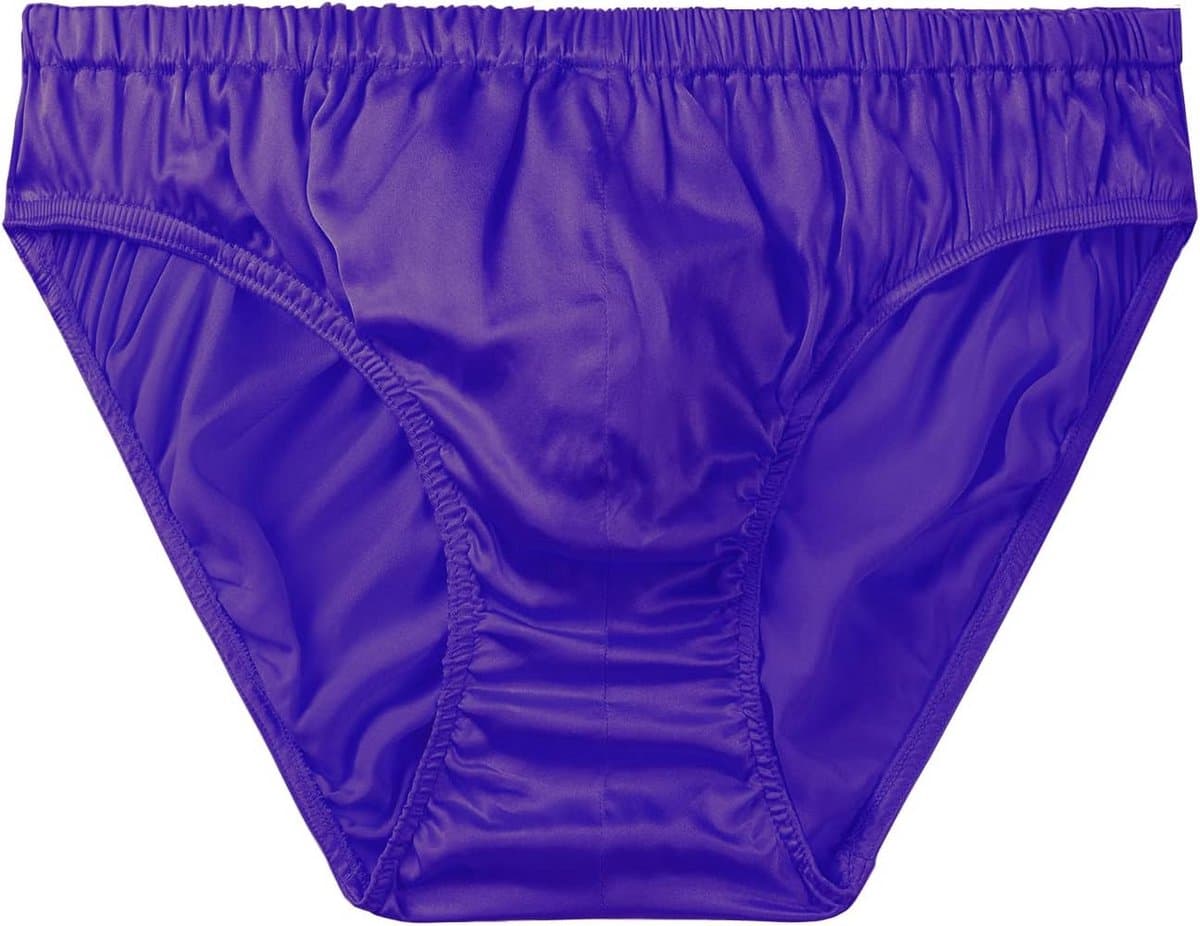 Heren Satijnen Slips Bikini Ondergoed Bulge Verbeterend — afbeelding 1