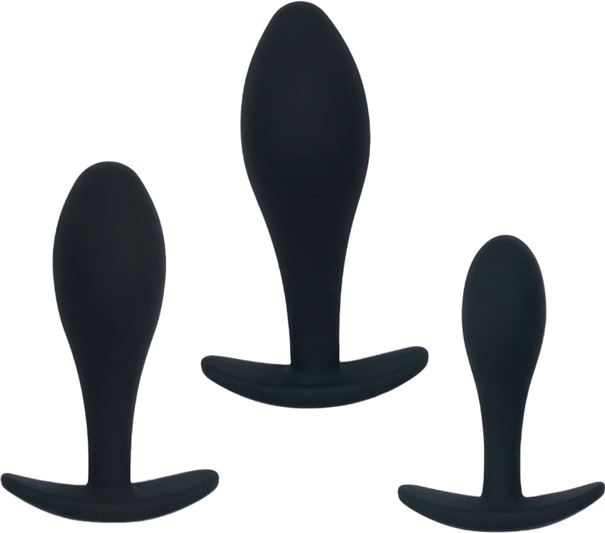 Banoch Buttplug Trainer Set | 3-delige Siliconen Anaal Plug Set | Beginner Vriendelijk | Zwart | Oplopende Maten | voor mannen en vrouwen — afbeelding 1