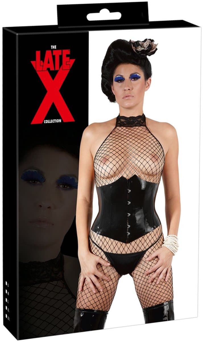 LateX – Latex Korset Klassiek en Uitdagend voor Extra Spanning en Uitdaging Maat S - Zwart — afbeelding 1