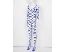 Visnet Bodysuit Dames Doorzichtig Volledig Lichaam Jumpsuit Open Panty