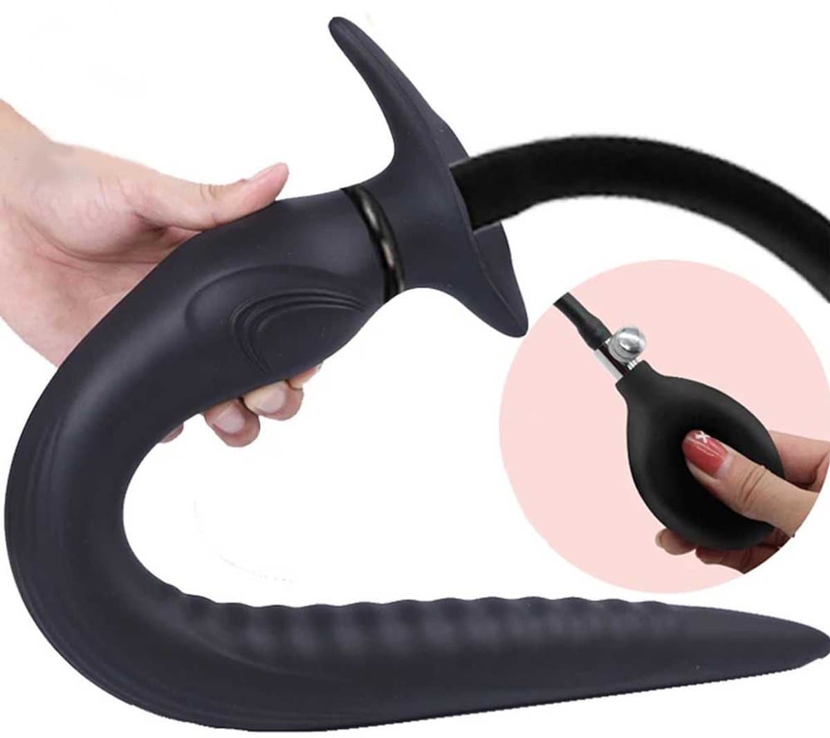 Mega Opblaasbare Buttplug XXL - Extra Opening Vloeistof - Anaal plug - BDSM — afbeelding 1