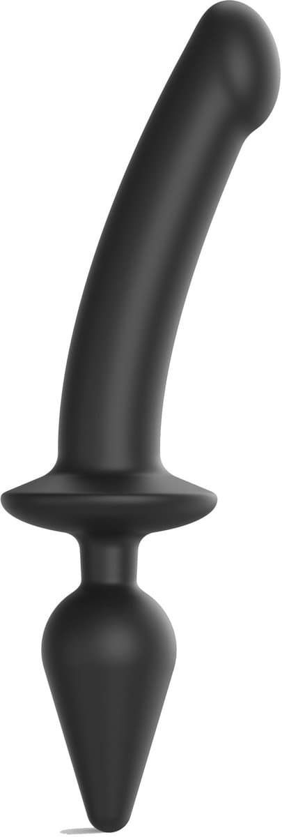 Strap-On-Me - Semi-Realistische Switch Plug-In 2-in-1 Dildo & Buttplug - Zwart XXL — afbeelding 1