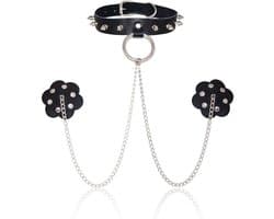 Nooitmeersaai - Halsband met tepelklemmen
