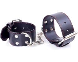 Bossoftoys - Handcuffs - Handboeien - met Studs - Wristcuffs - 4 Cm - Red Line - 33-00115