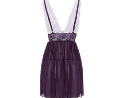 Christine le Duc - Babydoll en String - Lingerie Erotisch - Lieve - Paars
