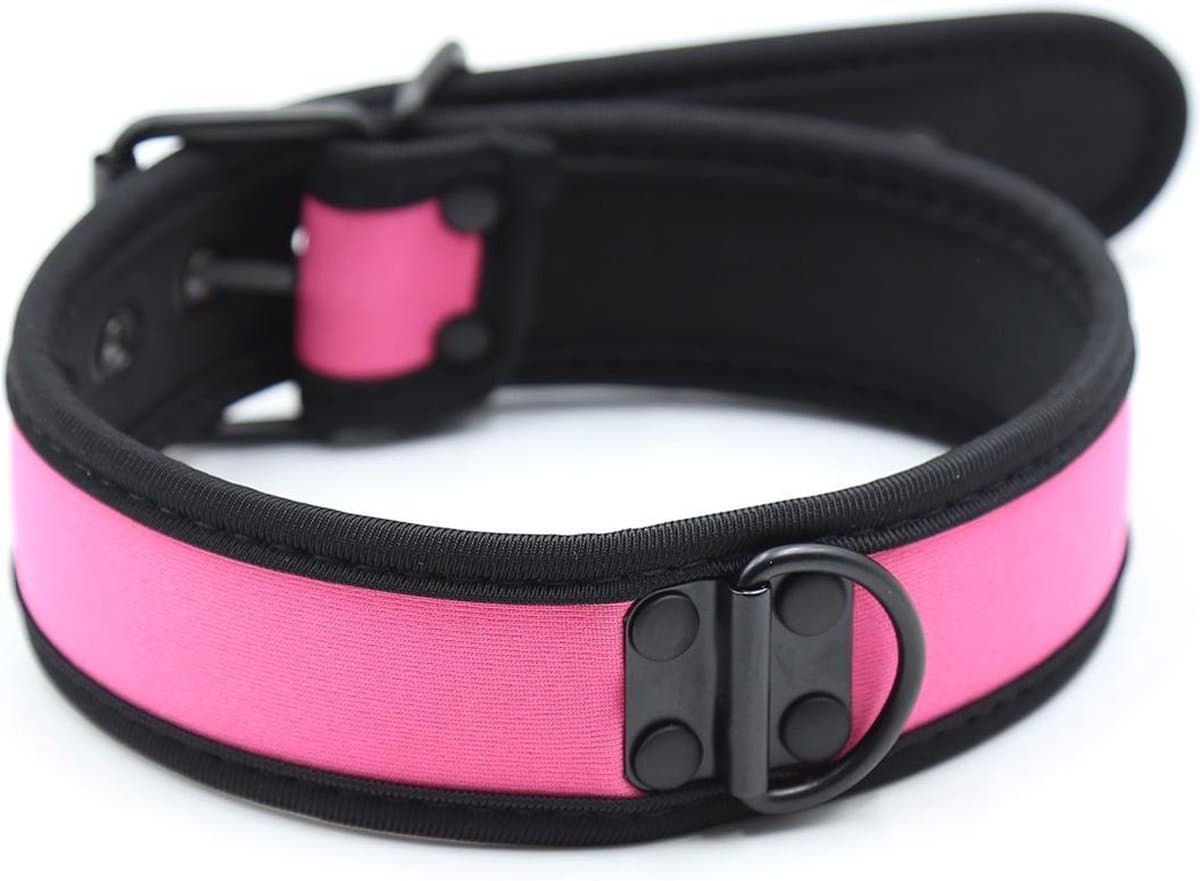 Banoch - Lindo Collar Rosa Neoprene - halsband roze neopreen - puppy play — afbeelding 1