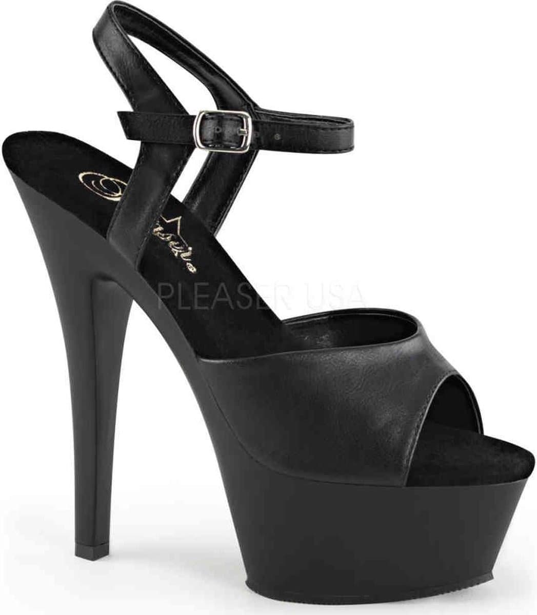 Pleaser - KISS-209 Sandaal met enkelband - US 10 - 40 Shoes - Zwart — afbeelding 1