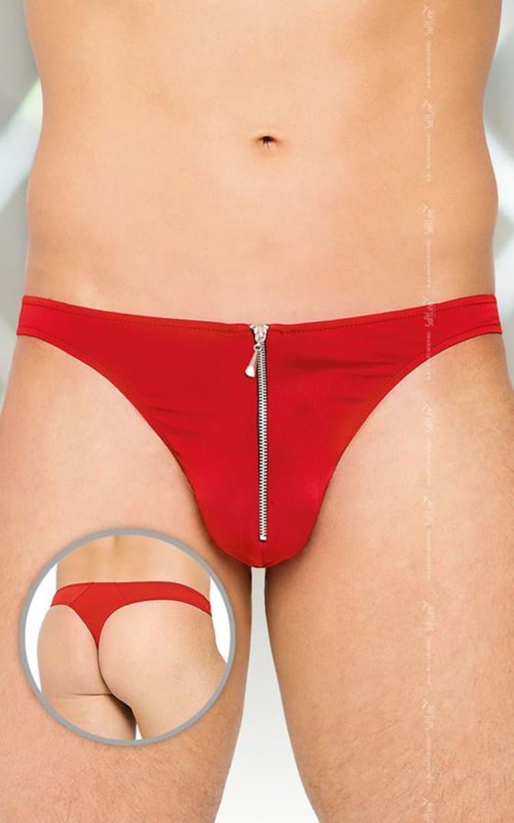SoftLine Collection - Sexy heren string met sluiting aan de voorkant rood M/L — afbeelding 1