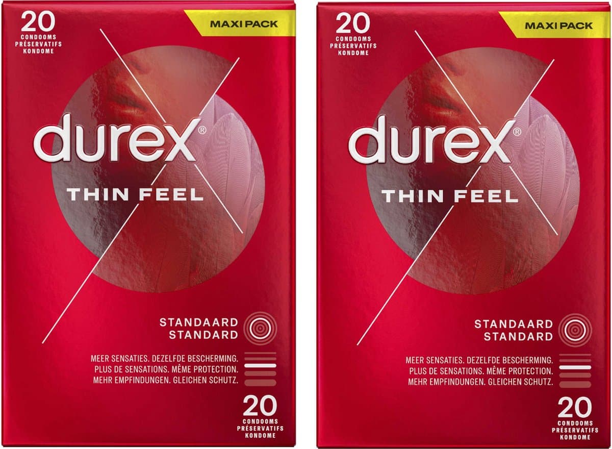 Durex Condooms - Thin Feel 20st x2 - Voordeelverpakking — afbeelding 1