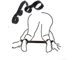 BDSM- sex handboeien- Enkelboeien- Volwassenen- Seksspeeltjes- Bondage- Boeienset voor handen en enkel – Zwart