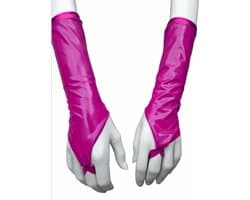 Latex handschoenen kort Roze