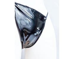 String - Maat S/M Datex LATEX en Stof- Zwart - - Fetish erotische kleding dames