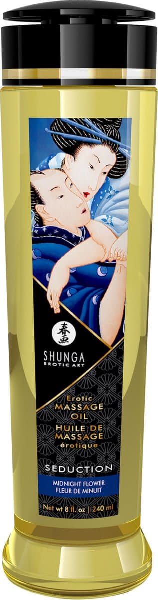 Shunga - Massageolie - Seduction Midnight Flower - 240 ml — afbeelding 1
