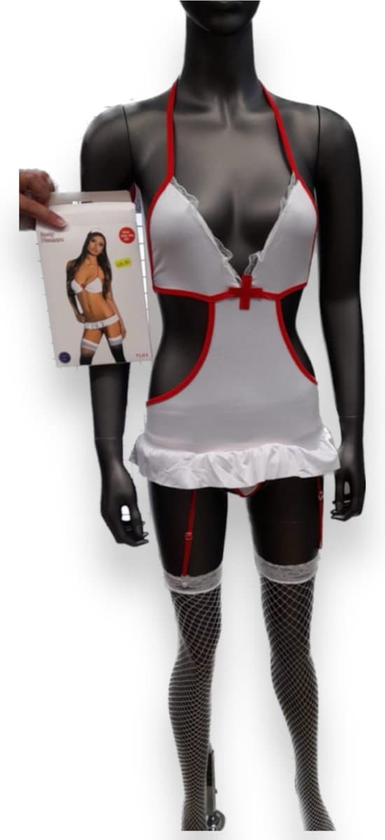 Body Pleasure Verpleegster-Stijl Outfit – Zoals Afgebeeld – Party & Thema Outfit — afbeelding 1