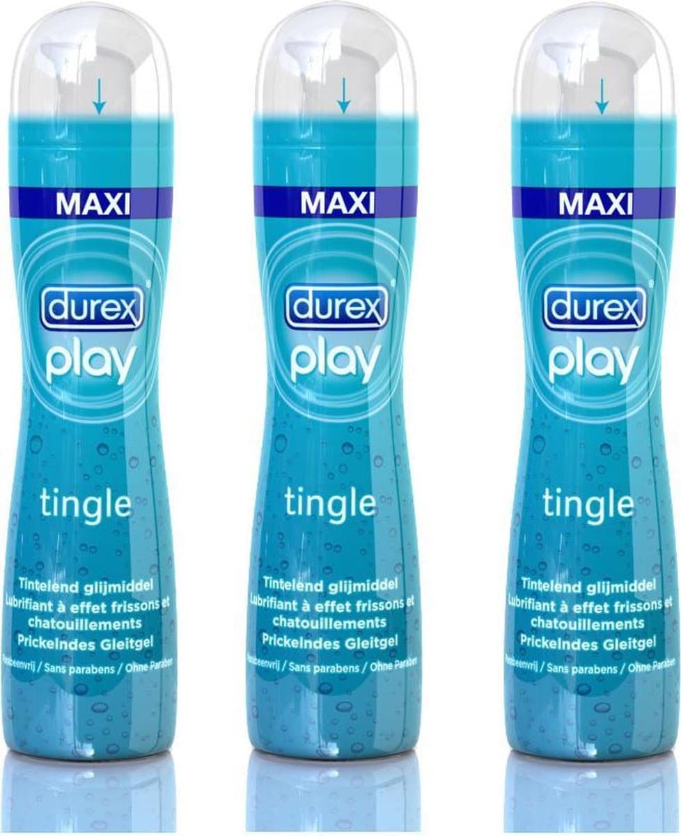 Durex Play Pleasure Gel Tingle - Glijmiddel - 3 x 100 ml — afbeelding 1
