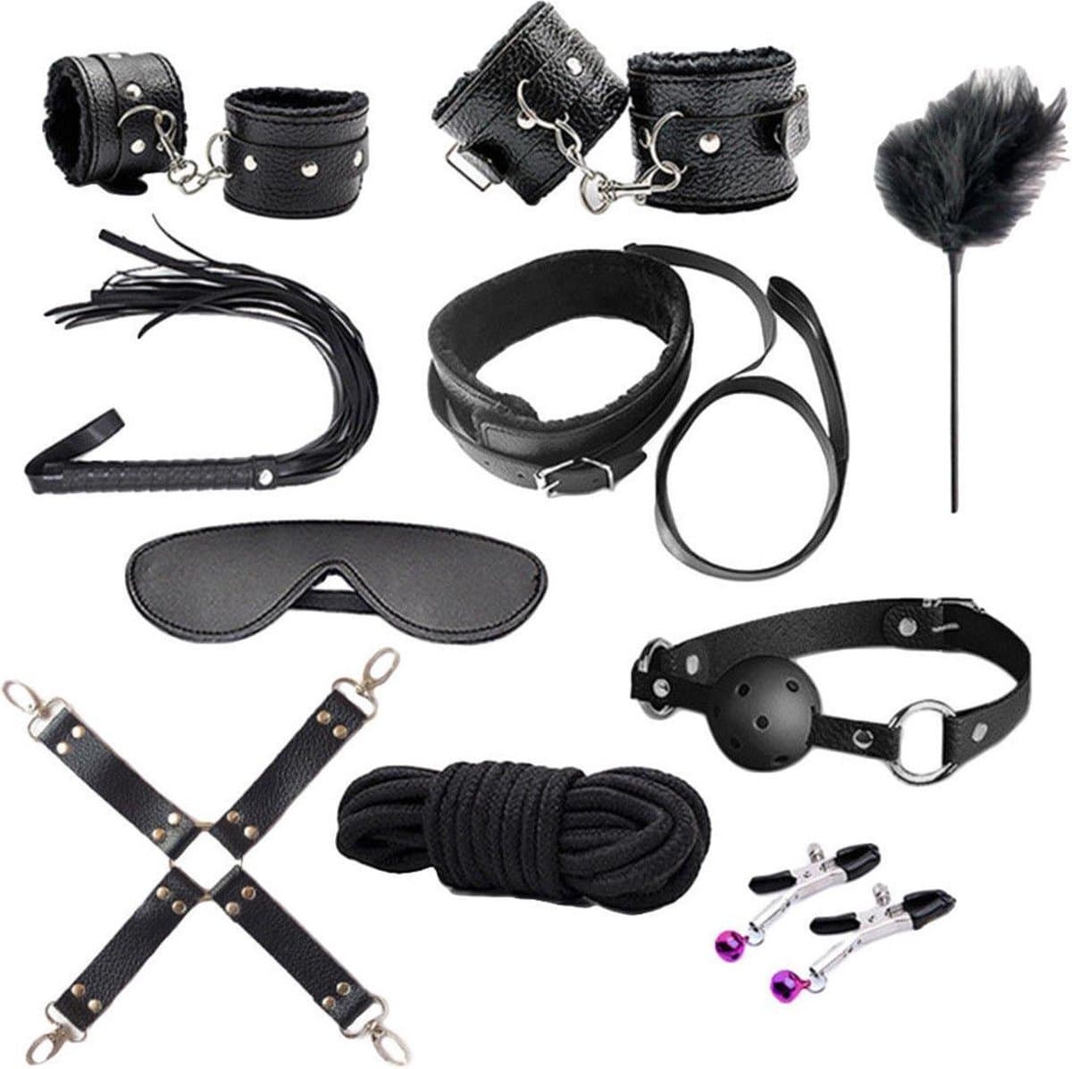 Winyi ® XL Bondageset | BDSM set | Bondage set | BDSM Toy set 10 delig | Luxe Sex Speeltjes Kit — afbeelding 1