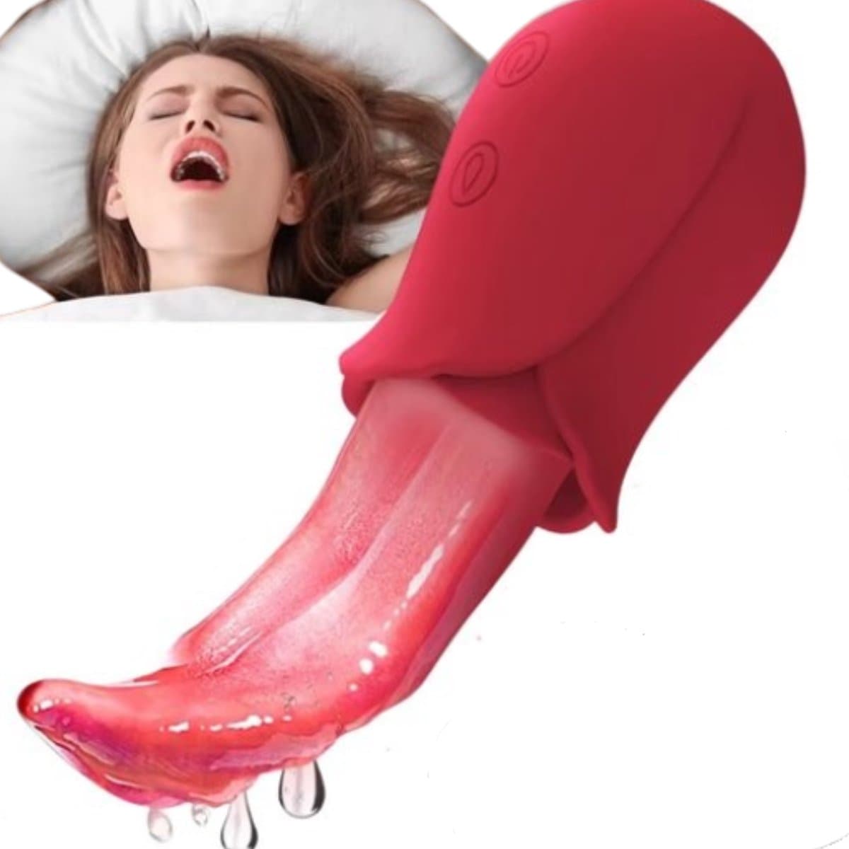 Intiem Cadeau - Vibrators voor vrouwen - Tong Vibrator - realistisch - Seks toys voor vrouwen - Clitoris stimulator - 10 vibraties — afbeelding 1
