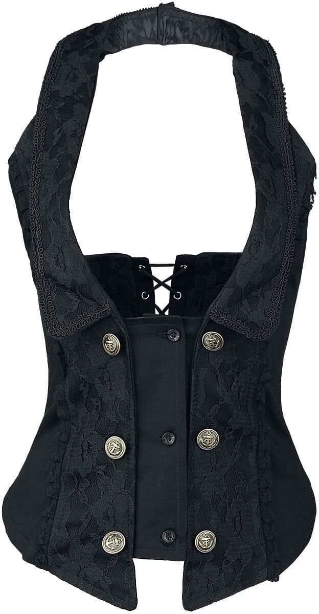 Burleska Melissa Waist Coat Dames Onderborstkorset - zwart - M — afbeelding 1