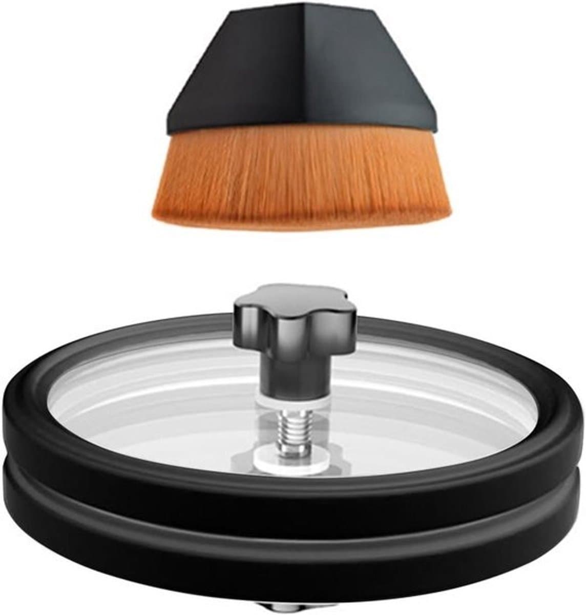 Grammofoonplaat Reinigingsset - Vinyl Reiniger - Platen Onderhouden - Dubbelzijdig Waterdicht Ontwerp - Voor 7 10 & 12 Inch - Zwart — afbeelding 1