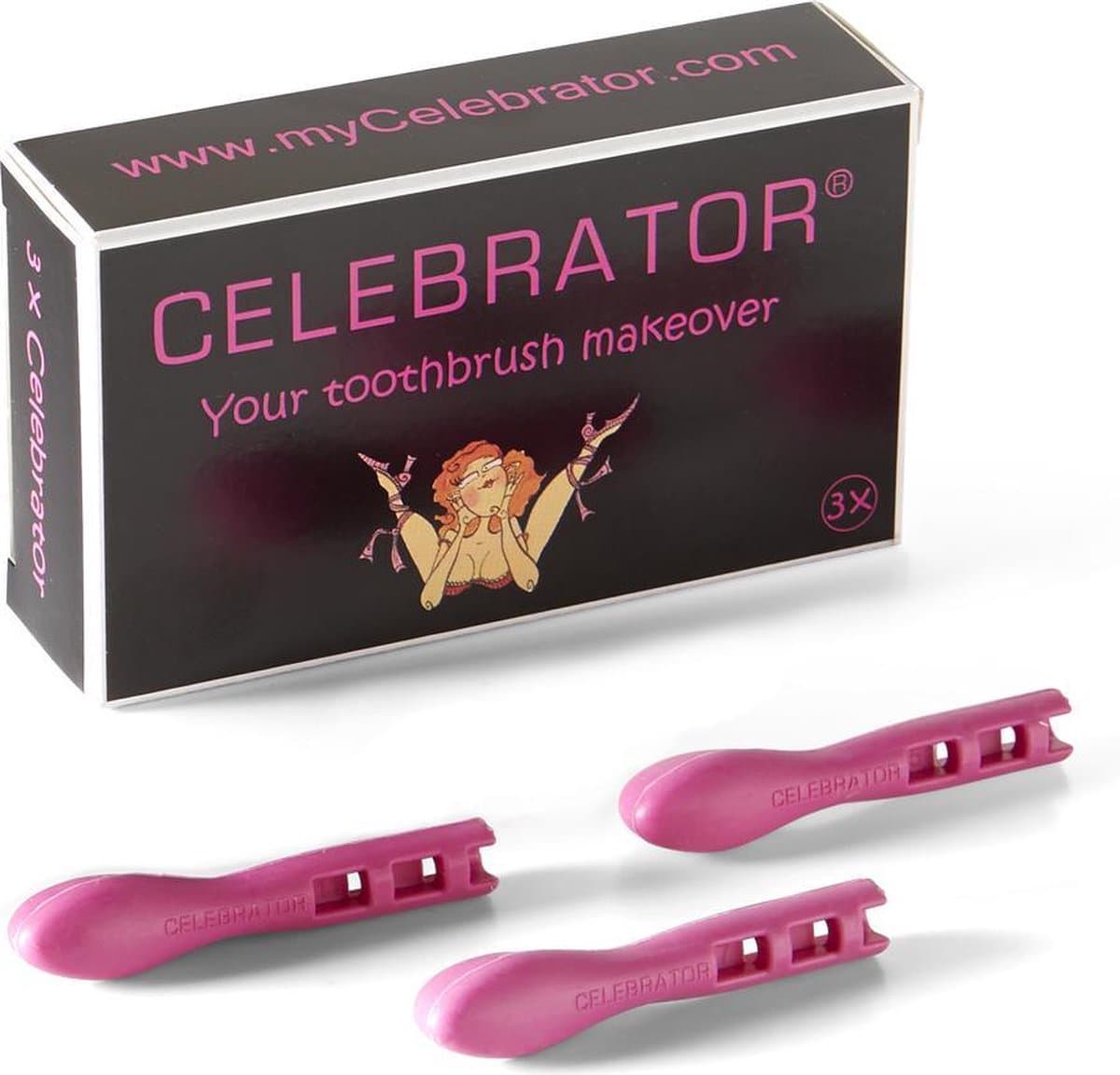 My Celebrator Sex Toys voor vrouwen- 3 stuks gift pack clitoris vibrator - Vibrators voor vrouwen - Oral B Elektrische Tandenborstel Gift pack 3 stuks - My Celebrator Vibrators - Clitoris Stimulator - Vibrator Incognito My Celebrator Sex Toys — afbeelding 1
