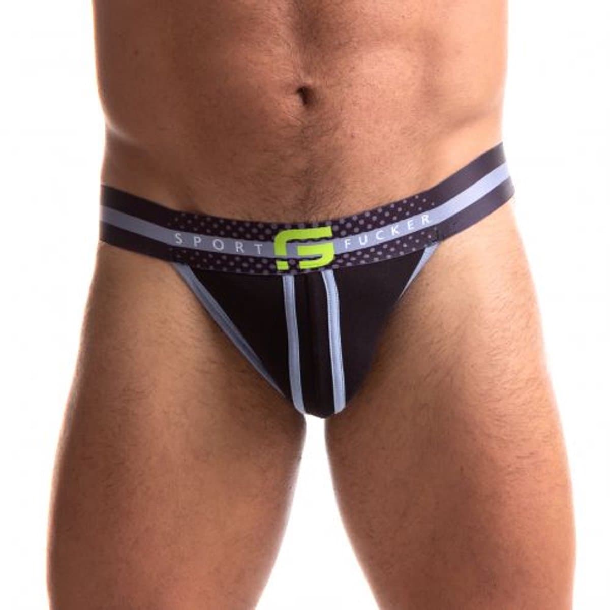 Sport Fucker Jersey - Jockstrap - Zwart/Neon XL — afbeelding 1
