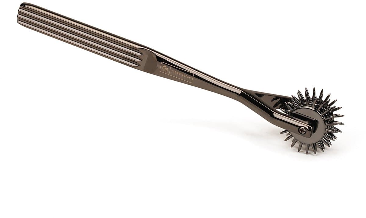 Liebe Seele - BDSM Pinwheel - Wartenburg Pinwheel - Drie Wieltjes - Zwart Chroom — afbeelding 1