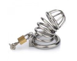 Birdy metalen kuisheidskooi 8 x 3,5 cm - Cockring Maat 50 MM - Metalen Penis Kooi - Metalen Chastity
