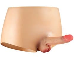 Real Body - Bodysuit - Female to Male - Mannelijk Onderlichaam met Holle Penis - Verkrijgbaar in 2 maten S/M
