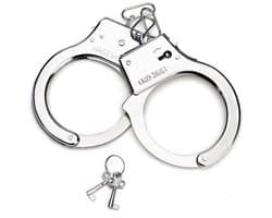 Jonyx - Handboeien - Polsboeien - Metaal - Verstelbaar - Met 2 sleutels - Zilver - 22 cm