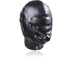 vscnovelty® - SM Masker GAG Premium | BDSM | kunstleer masker - Muilkorf - Nek ketting - Verstelbaar - fetish