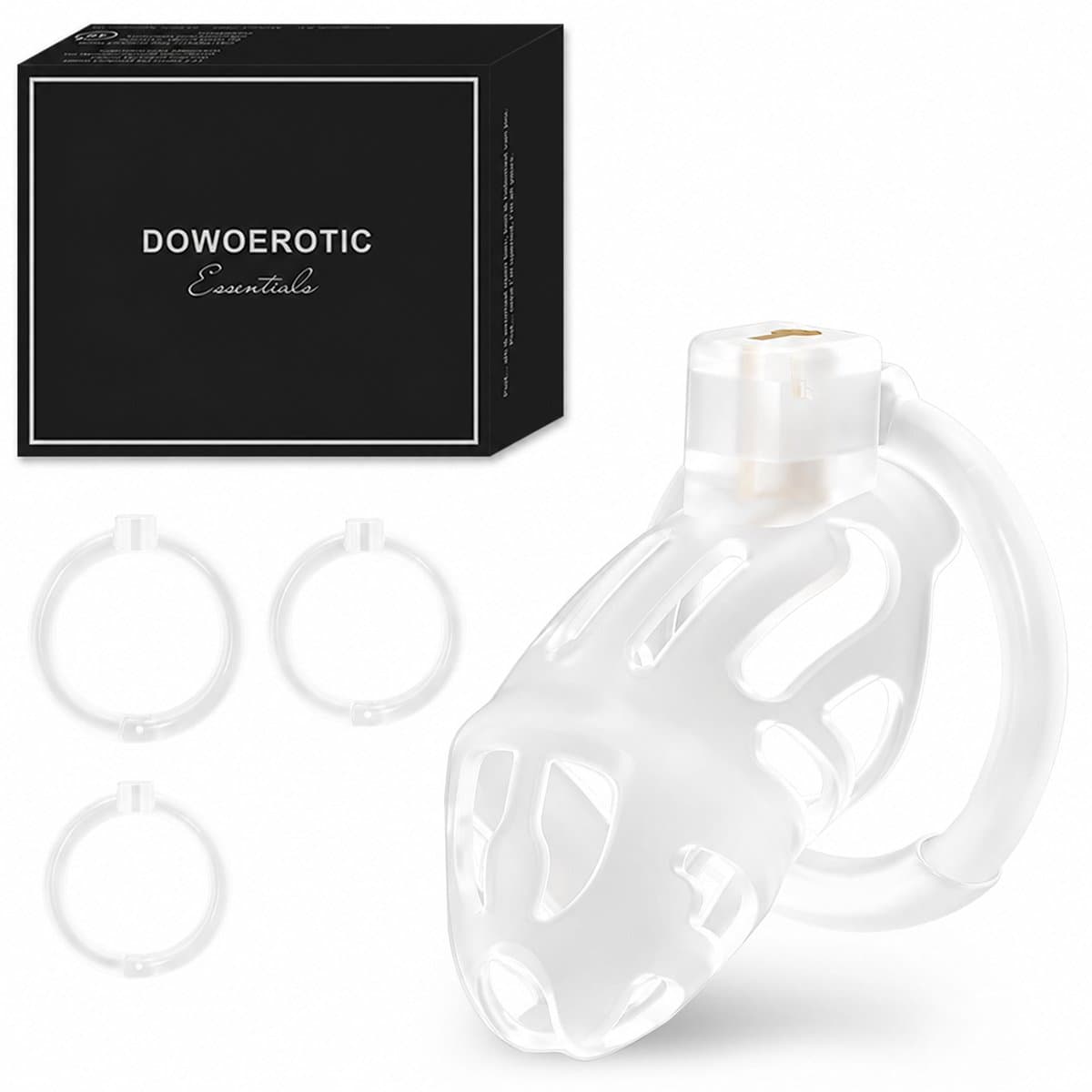 DOWO® - Kuisheidskooi - Peniskooi - Kuisheidskooi voor Mannen - Chastity cage - ABS - Transparant - 3 Maten — afbeelding 1