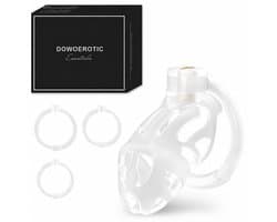 DOWO® - Kuisheidskooi - Peniskooi - Kuisheidskooi voor Mannen - Chastity cage - ABS - Transparant - 3 Maten