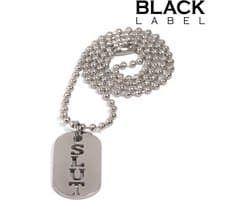 Black Label - SLUT Kink Fetish Dogtag - RVS - Kinky ketting