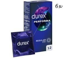Durex Condooms - Performa - Extended Pleasure (Orgasme Vertragend) - 72 Stuks (6x12 stuks) - Discreet Verpakt