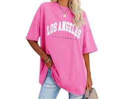 Los Angeles Californië T-Shirt Dames Oversized Vintage Los Angeles Top
