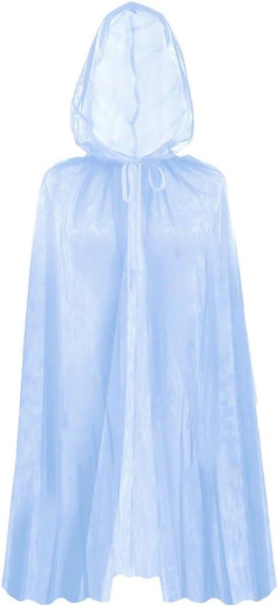 Allecta - Lange Tule Cape voor Dames | Halloween Verkleedkleding Volwassene Cosplay Mantel | Rollenspel Kostuum met Kap — afbeelding 1