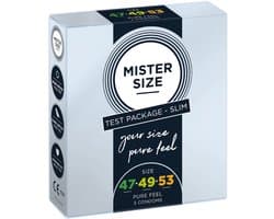 MISTER SIZE Test Box - Condooms - Maattestset 47/49/53 mm - Meerdere maten - Perfecte pasvorm