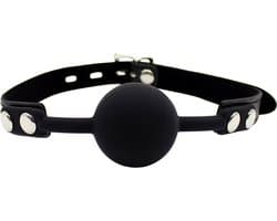 Smart Moves - Afsluitbare Siliconen Ball Gag - Zwart