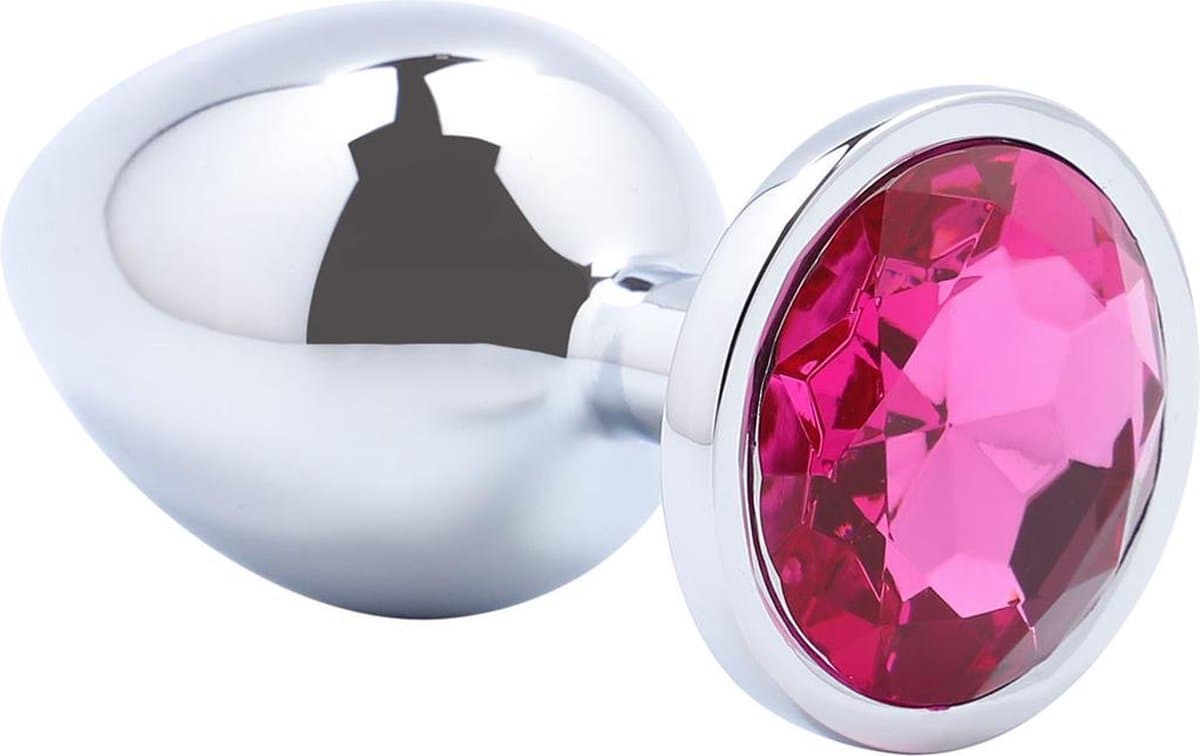 Banoch - Buttplug Aurora Hot Pink Large - Metalen buttplug - Diamant steen - Roze — afbeelding 1