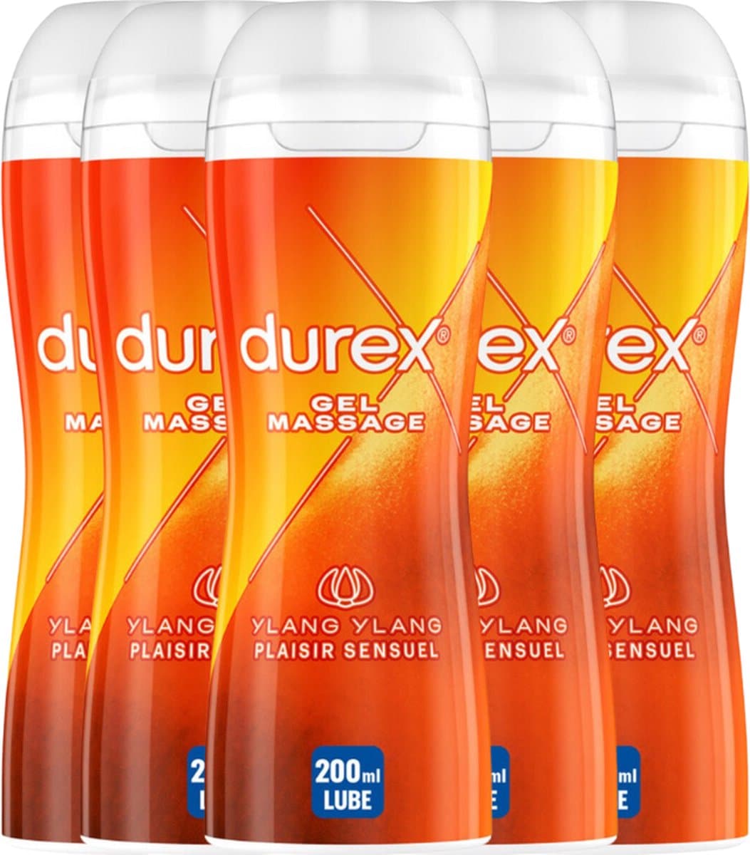 Durex Play Massage 2/1 Sensitive 200ML - 5 Stuks - Voordeelverpakking — afbeelding 1