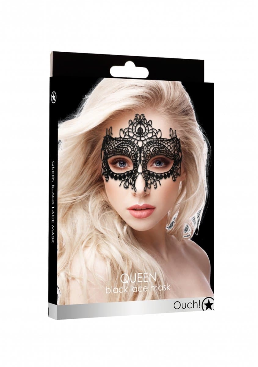 Queen Black Lace Mask - Black — afbeelding 1