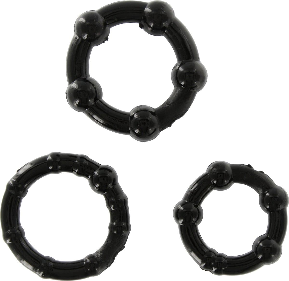 Scala Stay Hard - 3 stuks - Cockring - Zwart — afbeelding 1