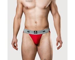 MM Sports Original Edition Swimmer/Jogger Jockstrap 2 inch Red - MAAT XXL - Heren Ondergoed - Jockstrap voor Man - Mannen Jock