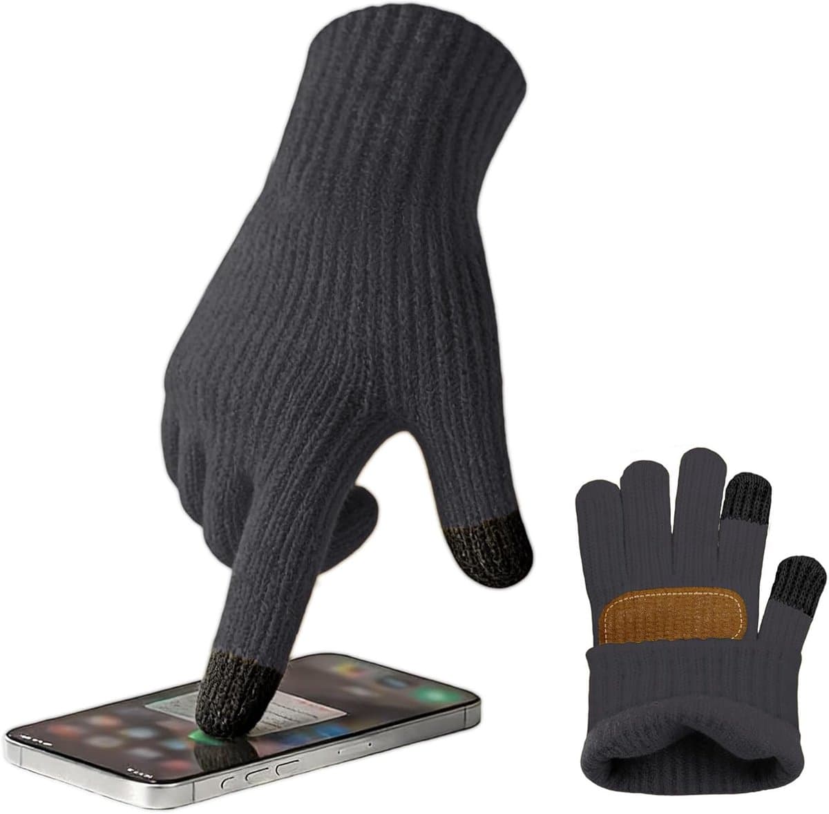 Handschoenen, touchscreen, uniseks, fleece, antislip, winddicht, voor snowboarden, dun, fietsen, wintersport — afbeelding 1