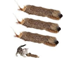 3 stuks kattenspeelgoed, zacht pluizig interactief kattenspeelgoed, licht kattenspeelgoed, veren van zacht pluche, interessant veerspeelgoed voor katten voor huiskatten