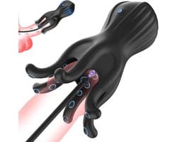 Penis Vibrator voor Mannen - Urethrale Penisplug & Dilator - 3-in-1 Stimulator met 10 Vibratiestanden - 360° Tentakelstimulatie - Zachte Siliconen - Oplaadbaar - Fluisterstil - 7,1 Inch