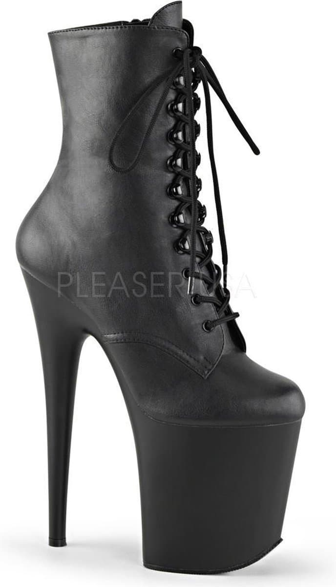 Pleaser - Flamingo-1020 Plateau Laarzen, Paaldans schoenen - Paaldans schoenen - 40 Shoes - Zwart — afbeelding 1