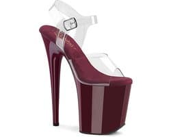 Pleaser - FLAMINGO808 Sandaal met enkelband, Paaldans schoenen - US 7 - 37 Shoes - Rood